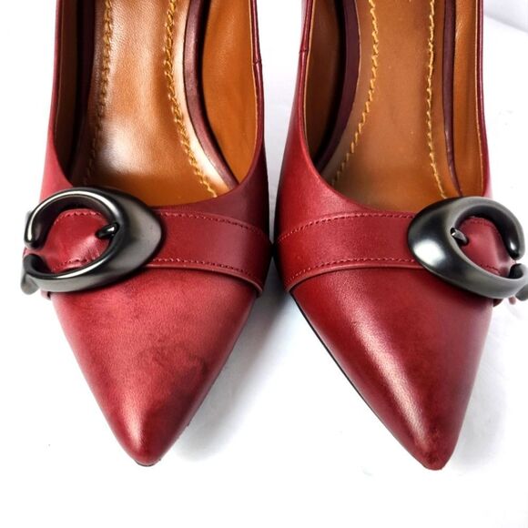 Coach Varick Pump Womens Merlot Size 7B - Picture 10 of 12